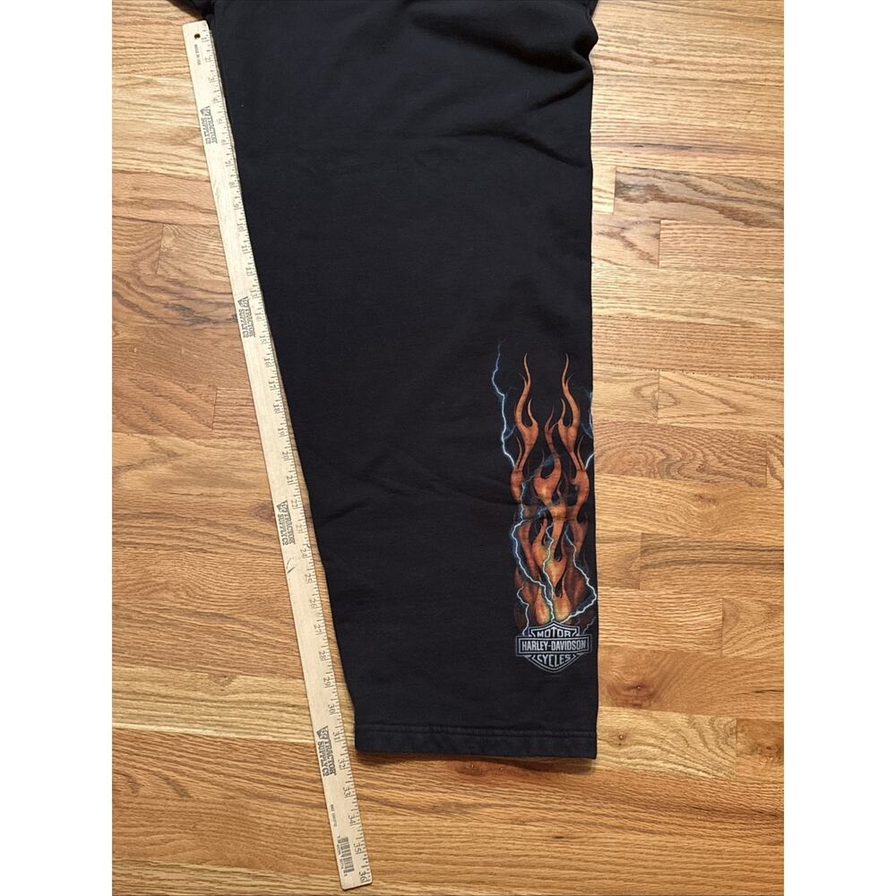 Vintage Harley Davidson Flame Blue Lighting Sweatpants, Size 2XL, 2008 - Picture 8 of 11